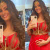Pregnancy bump covered in costume