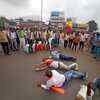 Activists perform Urulu Seve in Hubballi demanding government to repeal new farm laws.