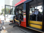 Mechanised lift for wheelchair users