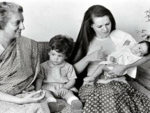 Sonia Gandhi with Indira Gandhi and children