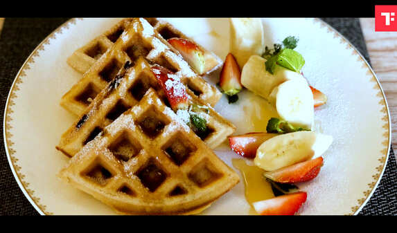 Kuttu Waffle Sandwich Recipe How To Make Kuttu Waffle Sandwich Recipe Homemade Kuttu Waffle Sandwich Recipe