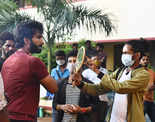 Shooting spot stills from Aadhi's 'Clap' in Chennai