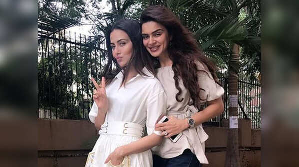 Sana Khan and Aashka Goradia