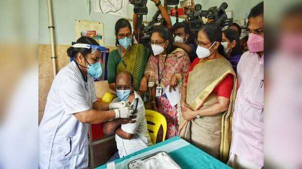KK Shailaja oversees dry run at govt hospital