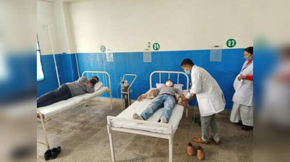Mock drill underway at a healthcare centre