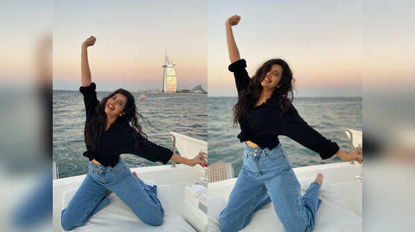 Looking happy and in bliss