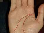 Formation of a triangle in palm