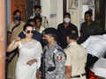 Pictures of Kangana Ranaut from Bandra Police station as she arrives to record her statement