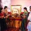 Floral tributes were offered to Lokesh