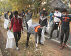 Environment lovers participate in Waste Walk