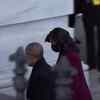 Former US President Barack Obama and former First Lady Michelle Obama arrive at the US Capitol