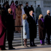 Joe Biden and three former Presidents Barack Obama, George W. Bush and Bill Clinton participate in the wreath-laying ceremony at Arlington National Cemetery