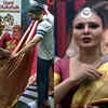 Draping her saree