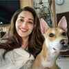 Madhuri Dixit with her pet Camelo Nene