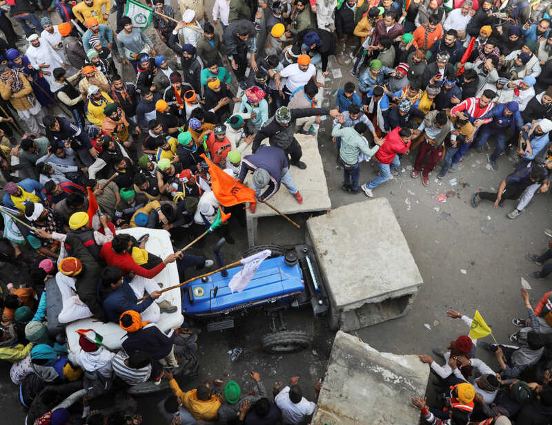 Pictures from tractor rally as farmers take to streets