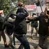 Some policemen were injured in Friday's clash at Singhu border