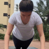 Bhatia girl kicks-off her post-COVID workout with stretching exercises and push ups