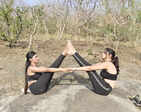 Actresses Meera Sarang and Purva Shinde enjoy outdoor workouts