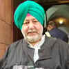 Congress MP Jasbir Singh Gill wears a black gown to Parliament as a mark of protest against the three farm laws (ANI)