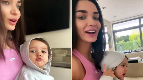 Amy Jackson spends fun time with her cute little son Andreas. Check out!