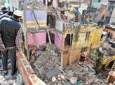 Four-storey building collapses in Delhi