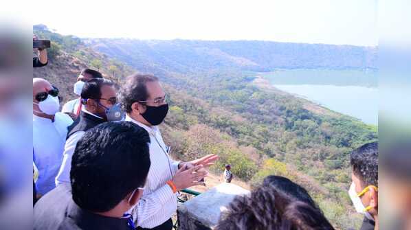 CM at Lonar lake