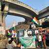 Bhartiya Jai Hind Party Balasaheb Bhonsale and activists staged Rasta Roko against Centre and protested against farm laws at Majiwada Flyover Bhiwandi Nashik highway in Thane today
