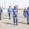 Personnel of Security Forces including that of Rapid Action Force deployed at Ghazipur border