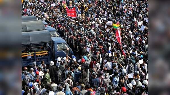 Thousands protest in Myanmar