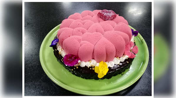 Coconut Cherry Entremet Sweetheart Cake by Chef Vivek Chauhan
