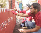 City’s cleanliness warriors add beauty to Katol Road’s garden with Warli