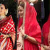 Article image for: <i class="tbold">Dia Mirza</i>'s bridal look goes viral; Actress looks ethereal in red Banarasi silk sari