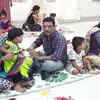 Article image for: Visakhapatnam: Play school children offer prayers to goddess Saraswati on <i class="tbold">Sri Panchami</i>