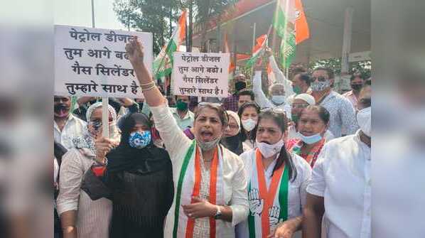 Protest against fuel price