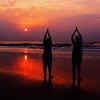 Article image for: Visakhapatnam: People perform 'Surya Namaskar' on the occasion of Ratha <i class="tbold">saptami</i>