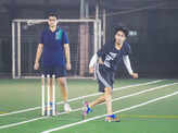 Aryan Khan and Ahan Shetty take some time off and play cricket on turf