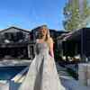 Kaley Cuoco, who is nominated for Best Actress for her starring role in 'The Flight Attendant', looked stunning as she decked up in a grand ball gown.