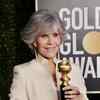 Jane Fonda accepts the Cecil B deMille Award at the Golden Globes 2021