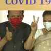 Union Health Minister Dr. Harsh Vardhan and his wife take first dose of Covid vaccine at Delhi Heart & Lung Institute.