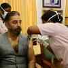 Actor and Makkal Needhi Maiam President Kamal Haasan receives the first dose of Covid-19 vaccine at Chennai