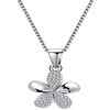 GIVA Sterling Silver & Zircon Stone Necklace for Women