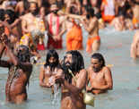 Stunning pictures from first 'Shahi Snan' of Haridwar Kumbh Mela