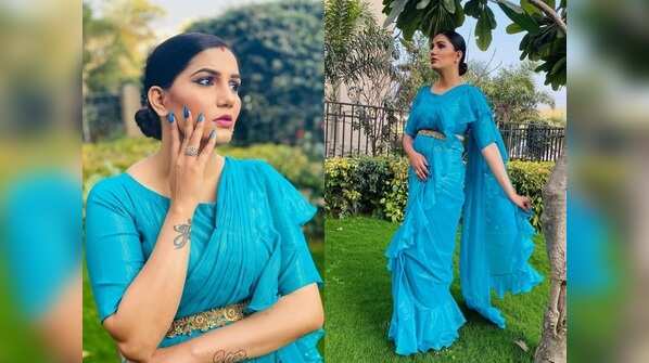 Sporting eclectic blue