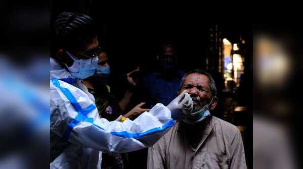 Swab testing in Dharavi