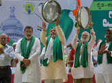 Farmer leaders hold protest rally in Karnataka