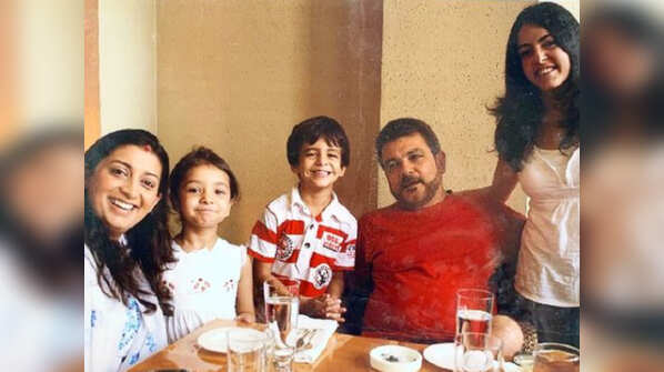 With her fam