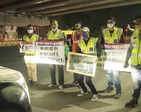 Awareness drive on usage of high beam headlights in Gurgaon