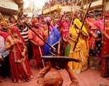 Lathmar Holi celebrated with fervour in Mathura
