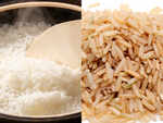 ​White and brown rice