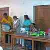 Visuals from polling station 110 at SN Primary School in Reapara, Nandigram where preparation ahead of voting is underway